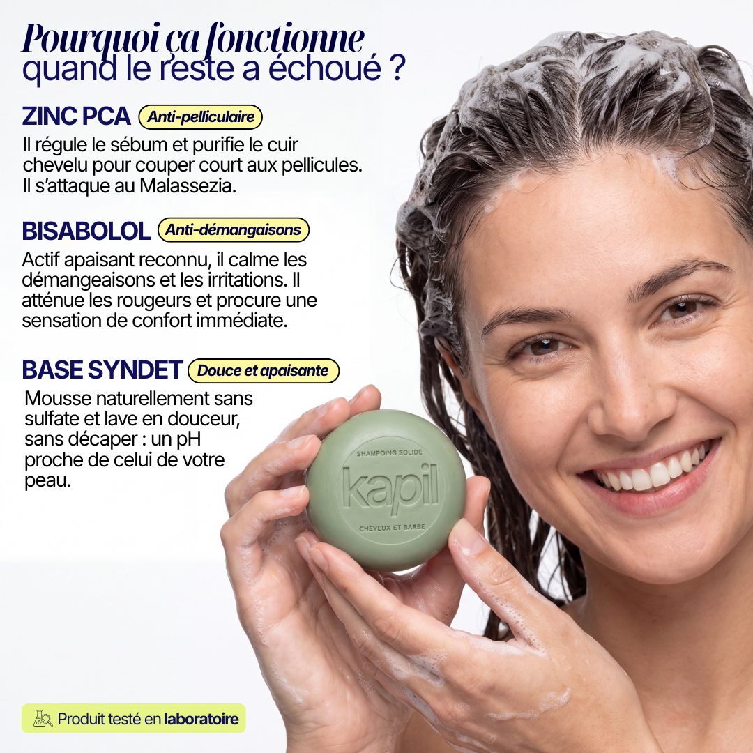 Shampoing Kapil - Pellicules & Démangeaisons pour Homme et Femme